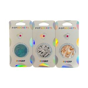 PopSockets PopGrip Set - Teal, Black, Gold
